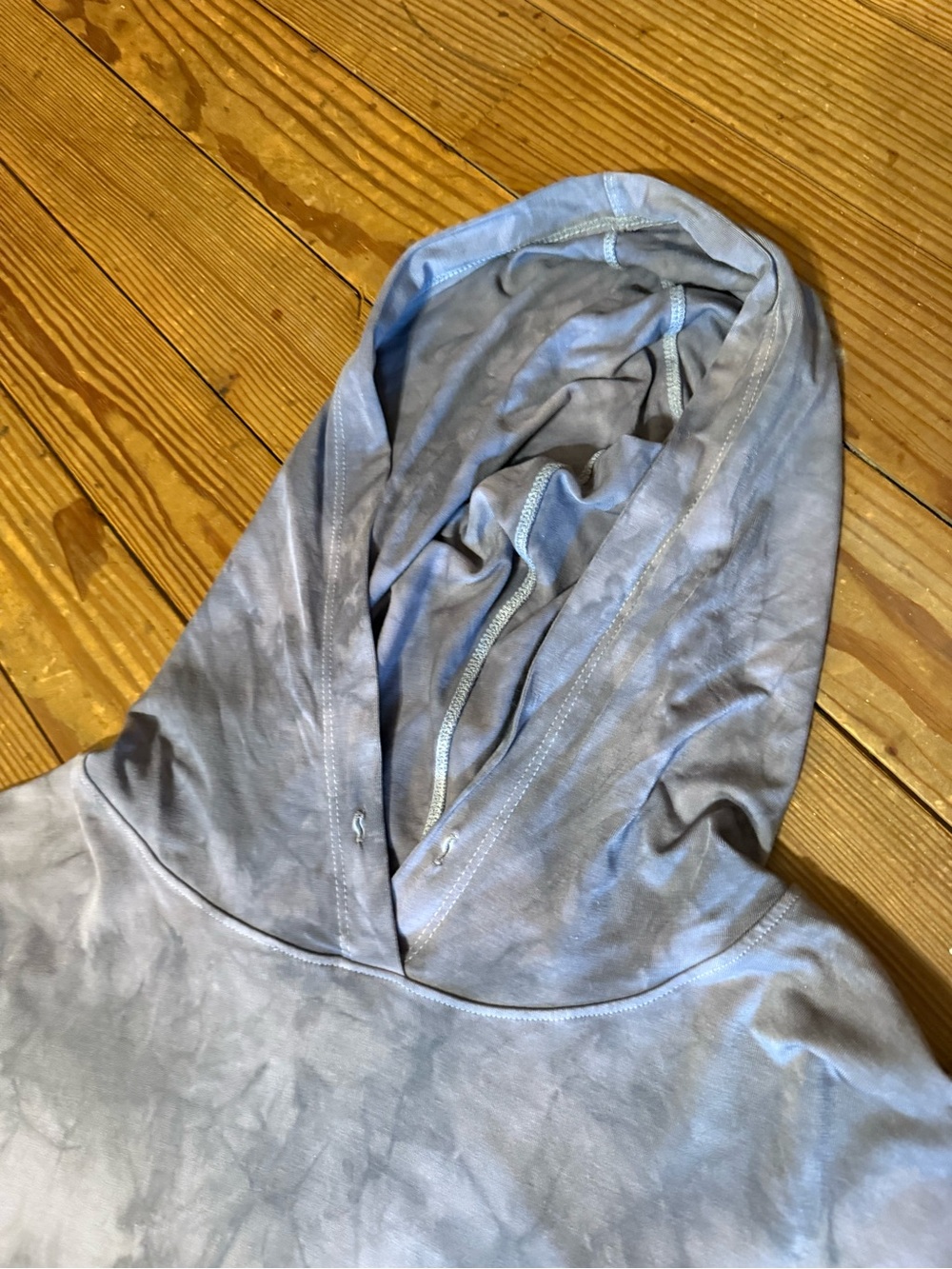 Purusha People Tie-Dye Purple Gray Cat Crescent Moon Hoodie - Picture 4 of 9